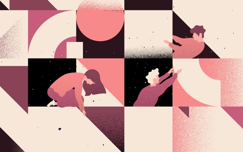 Teamwork. Team building flat illustration.Business partnership concept. Businessmen and businesswomen cooperation.